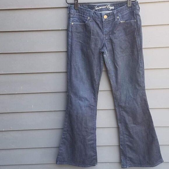 American Eagle Real Flare Jeans Size 8R - Picture 1 of 9
